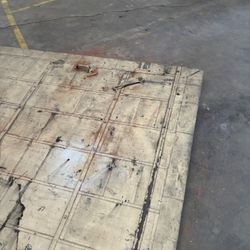 Barn Door Type Very Heavy 69” Wide By 9’ft Tall And 3” Thick It Has laminated Cover 