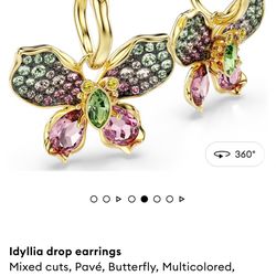 Swarovski Idyllia Butterfly Drop Earrings
