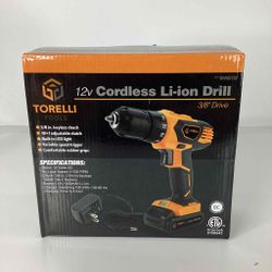 *OPEN BOX* Torelli 12v Cordless 3/8" Drill