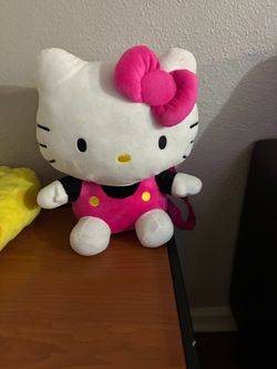 Hello Kitty plush backpack with adjustable straps