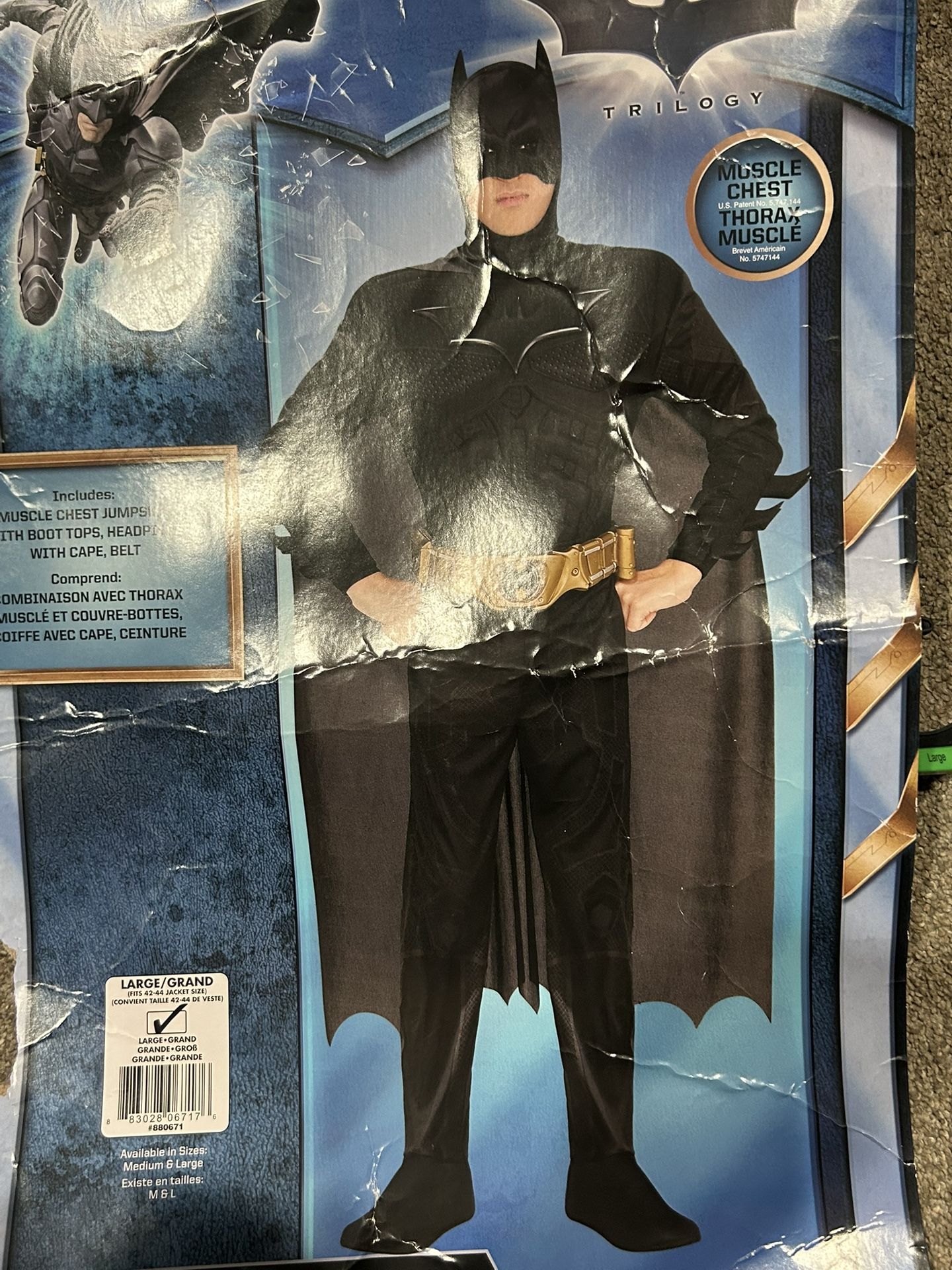 Men’s Batman Costume - Size Large