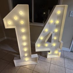 Light Up Numbers 14 Or 41
