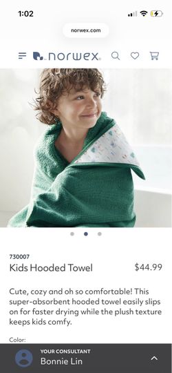 Norwex Kids Hooded Towel