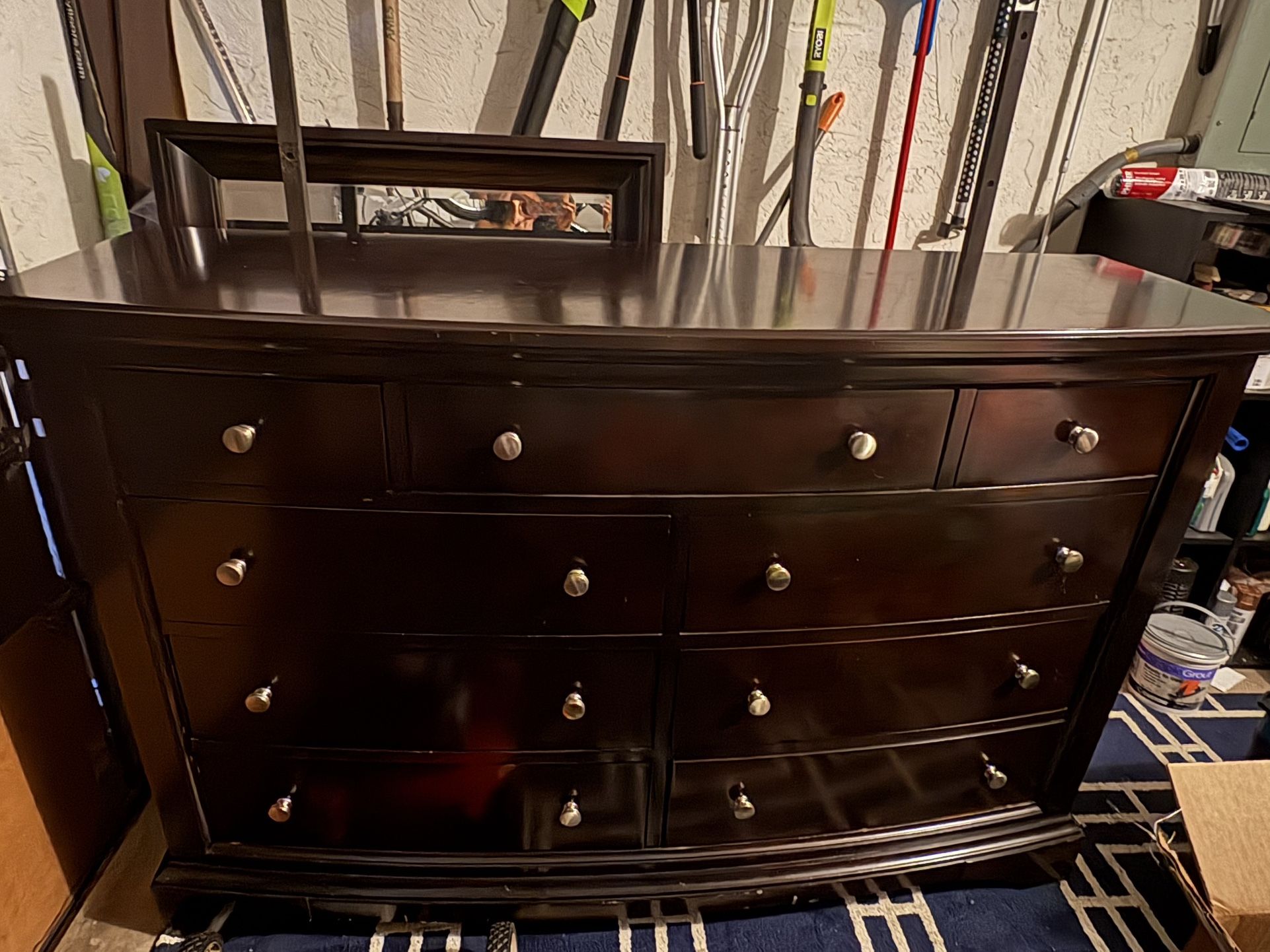 Wood Dresser With Mirror