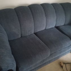 Nice blue sofa couch