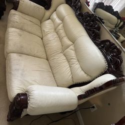3 Set White Redwood Couches