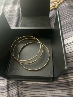 Gold three bracelet set