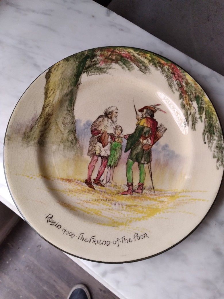 Royal Doulton Under The Greenwood Tree Robin Hood Plate Friend Of The Poor