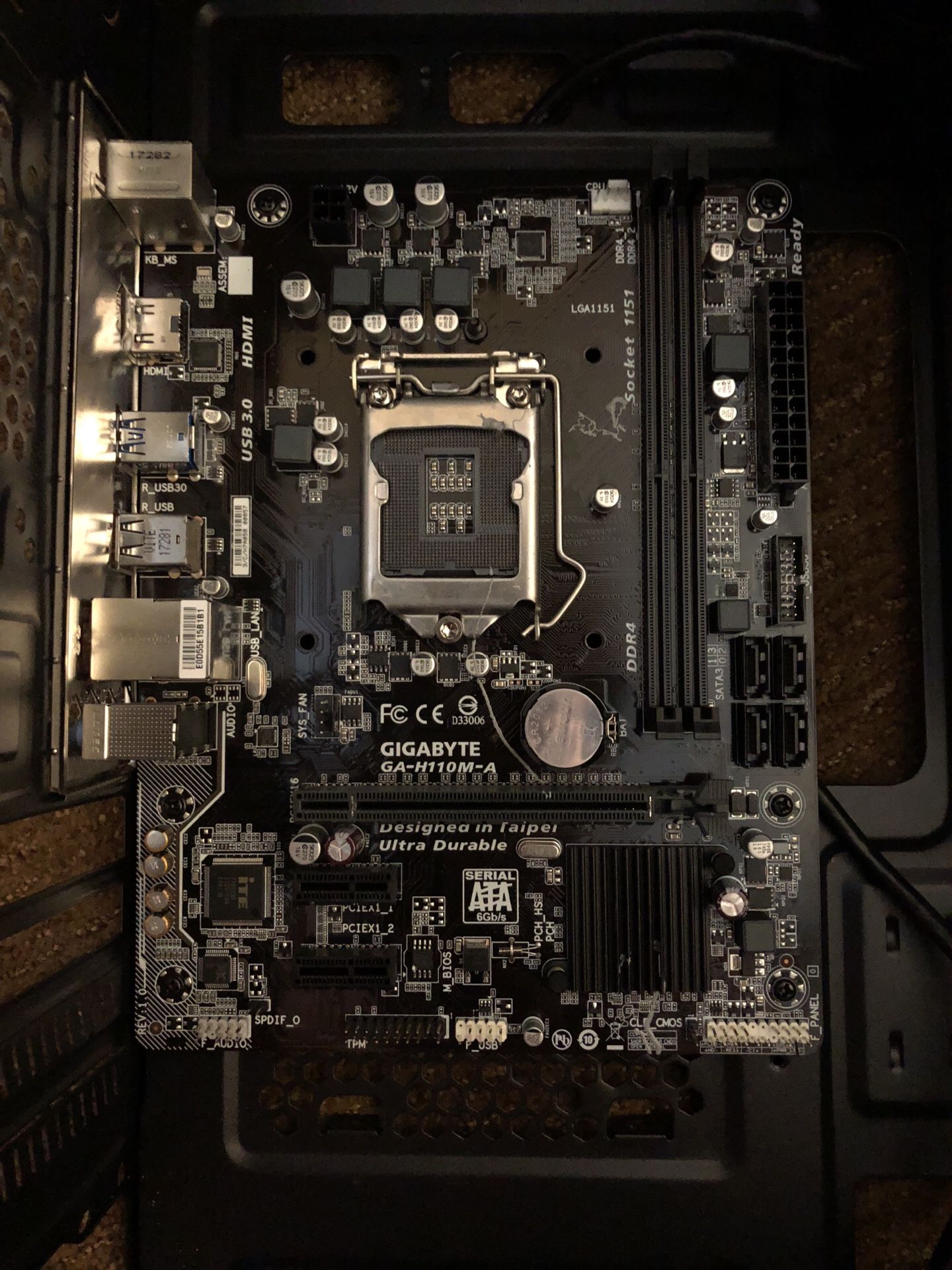 Gigabyte GA-H110M-A LGA1151 Intel H110 Micro ATX DDR4 Motherboard