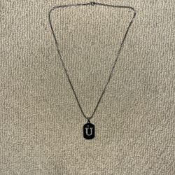 Silver Letter U Chain