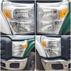 2011 to 2012 ford f250 f350 headlights both 285$ left and right mint
