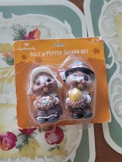 Vintage Hallmark Thanksgiving Salt and Pepper Shakers NEW