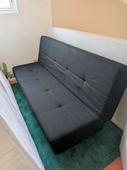 Sleeper sofa/futon in black