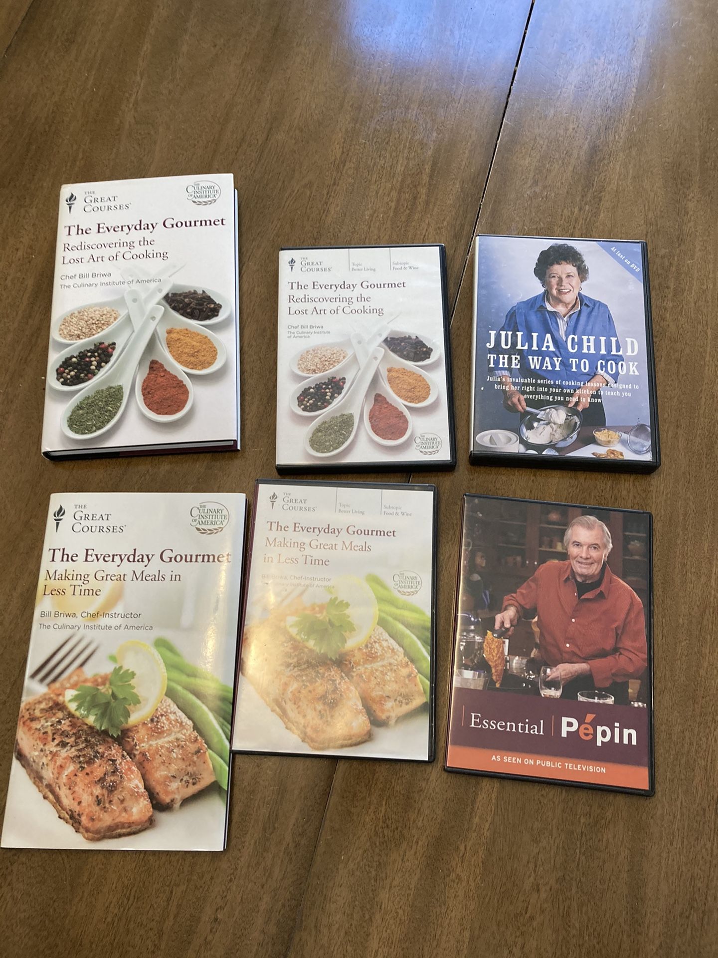 Cooking dvds - Julia Child, Pepin, Culinary Institute