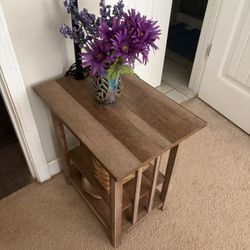Table With Shelves And Lamp. 