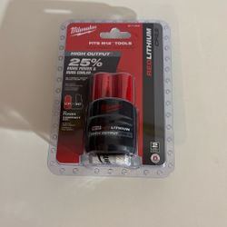 Milwaukee M12 CP 2.5 Battery