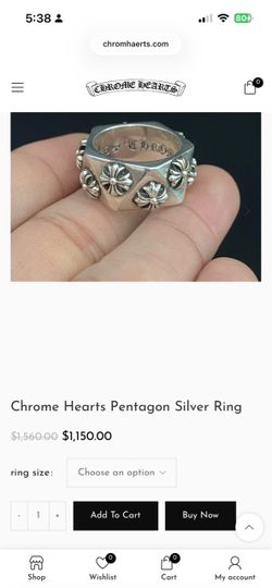 Chrome Hearts Pentagon Silver Ring