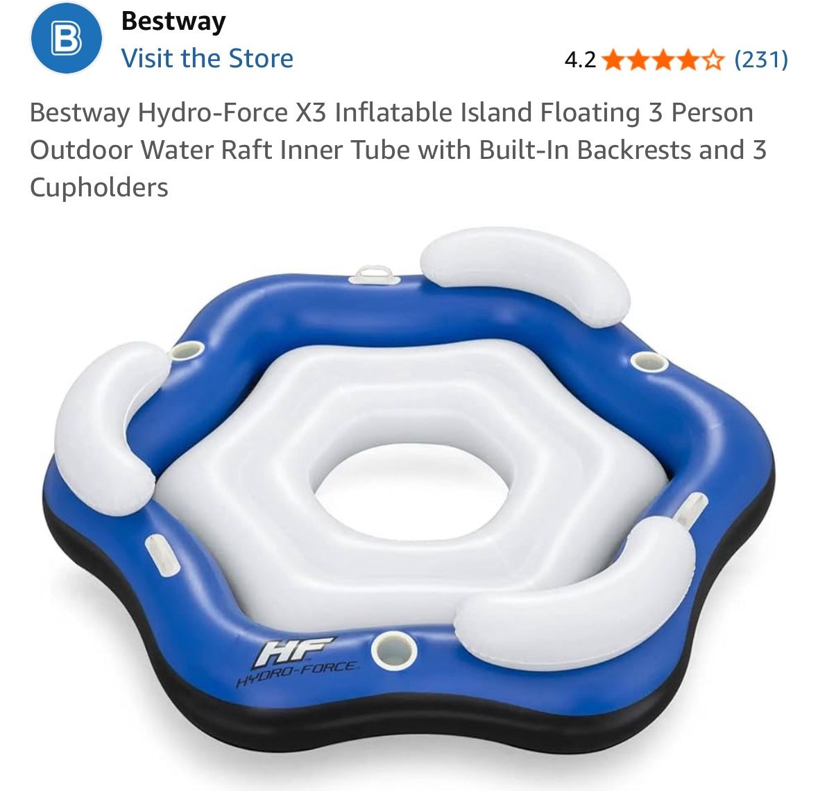 3 person Island water Raft/float