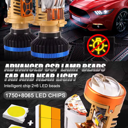 H4 led bulbs extremely bright! 3 colors in one ! Projector bulbs