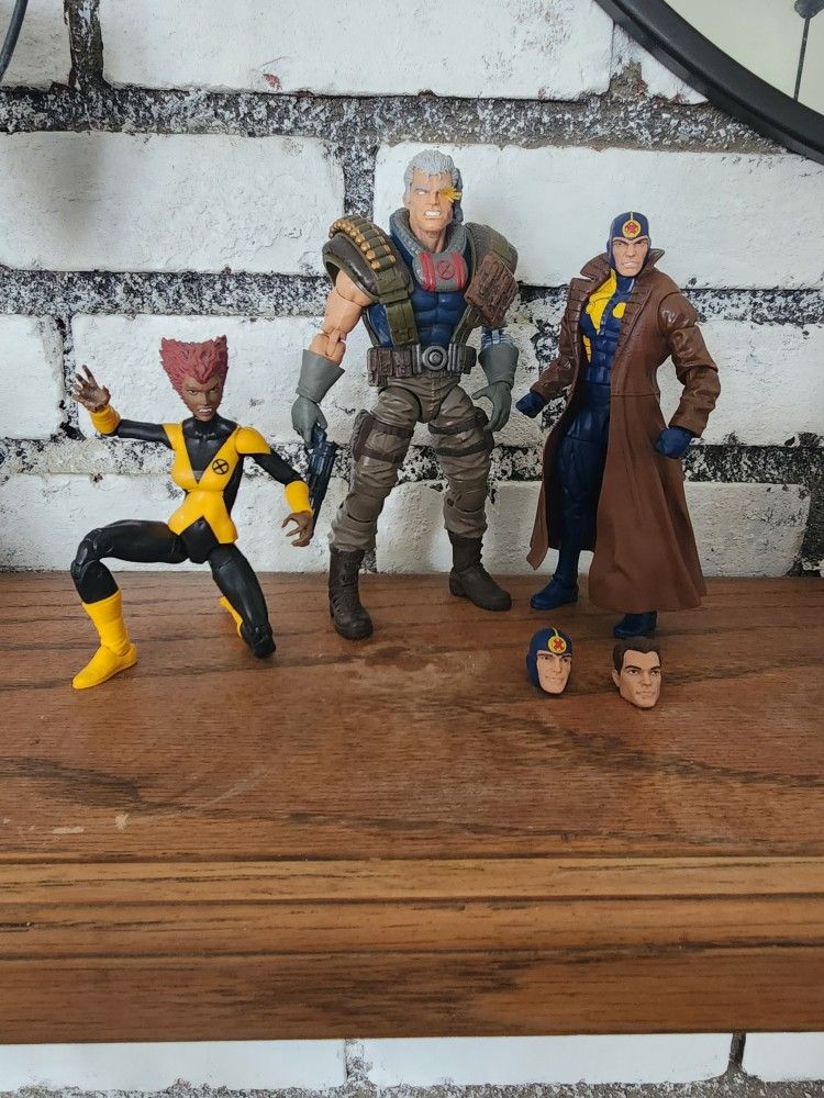 Marvel Legends X Men X Factor X Force Lot. Cable Multiple Man Wolfsbane