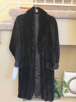 Black Dyed Sheared Beaver Coat