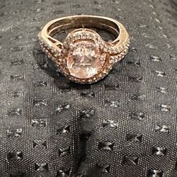 3/4 Carat Morganite 14k Rose Gold Ring