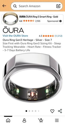 Oura Ring Gen3 Heritage Silver Size 10