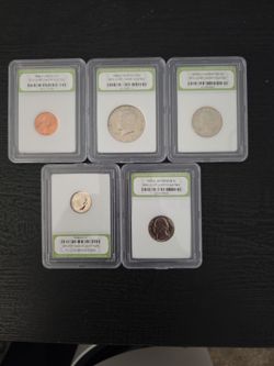 1989-D U.S. Mint Coin Set - 5 Slabbed Uncirculated Coins (Denver Mint)