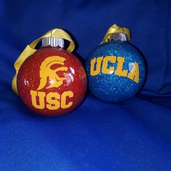 Ornaments, USC, UCLA, Christmas Decorations, Custom Ornaments 