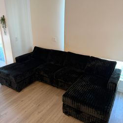 New Modern Black Sofa 