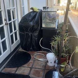 100 Gallon fish tank/stand/cascade canister filter