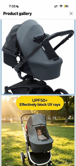 Sun shade for strollers