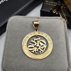 Solid 14kt Gold Love Charm Pendant Dije De Oro 14kt Solido