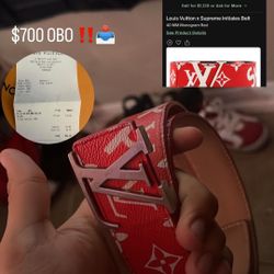 Louis Vuitton x Supreme Initiales Belt