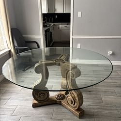 Glass Round Table