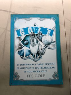 Golf deco sign