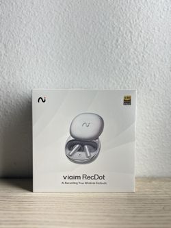Viaim RecDot Wireless AI Conference Earbuds with Live Transcription | Silver