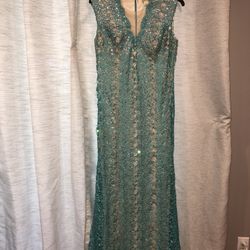 Turquoise Evening Dress