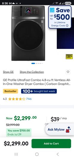 Ge All In One Profile Washer With Heat Pump Dryer Weekend Only Price