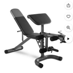 Weider Weight Bench with Preacher Curl and Leg Attachment