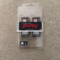 RAM Kingston FURY Impact 16GB (2 x 8GB) 260-Pin DDR4 SO-DIMM DDR4 3200 (PC4 25600) Laptop Memory Model KF432S20IBK2/16