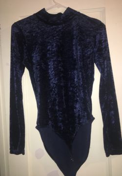 Navy blue suede one piece