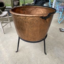 Copper Soup Kettle ( Large Hand Hammered) 