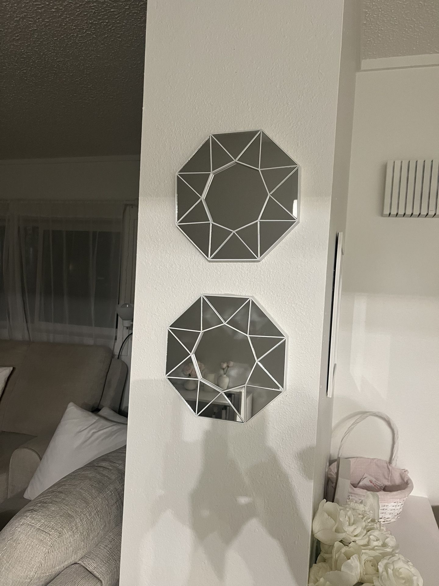 Double wall mirrors small decor
