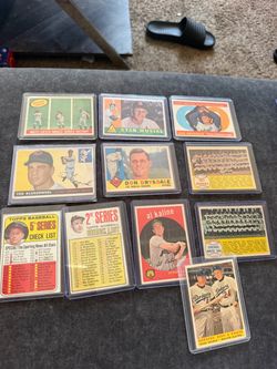 (11) vintage cards mantle mays