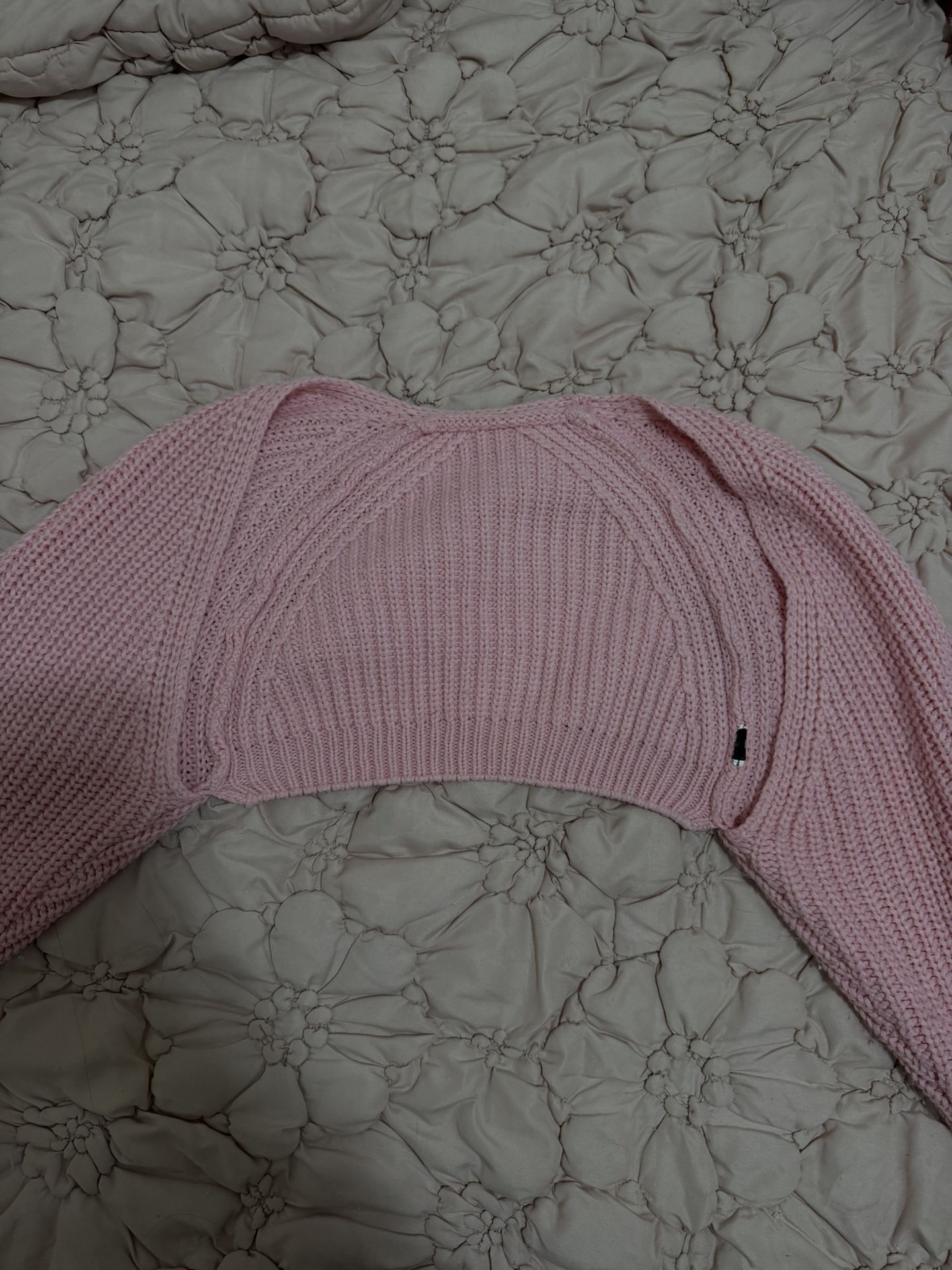 light pink cardigan !