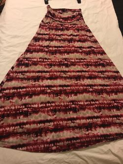 Juniors maxi skirt size m medium joe b Joe benbasset brand maroon tie-dye look