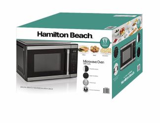 Hamilton Beach 1.1 cu. ft. Countertop Microwave Oven in Stainless Steel