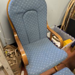 Vintage Rocking Chair And stool