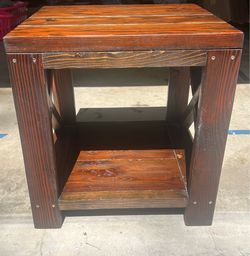Handmade Wood Side Table